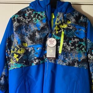 Swiss Tech Kids Blue and Green Camo Puffer Jacket